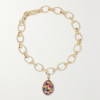4ctw Multicolor Sapphire Paved Rainbow Egg Charm Bracelet