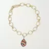 4ctw Multicolor Sapphire Paved Rainbow Egg Charm Bracelet