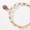 4ctw Multicolor Sapphire Paved Rainbow Egg Charm Bracelet