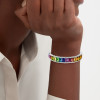 20ctw Emerald Cut Rainbow Sapphire Tennis Bangle Bracelet