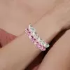 14ctw Round and Baguette Cut Intertwined Infinity Bracelet