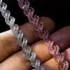 14ctw Round and Baguette Cut Intertwined Infinity Bracelet