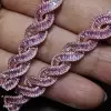 14ctw Round and Baguette Cut Intertwined Infinity Bracelet