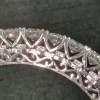 42ctw Round Cut White Sapphire Hollow Vintage Statement Bangle