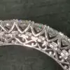 42ctw Round Cut White Sapphire Hollow Vintage Statement Bangle