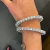 42ctw Round Cut White Sapphire Hollow Vintage Statement Bangle