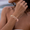 20ctw Round and Baguette Cut Link Bracelet