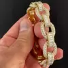 20ctw Round and Baguette Cut Link Bracelet