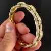 20ctw Round and Baguette Cut Link Bracelet