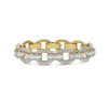 20ctw Round and Baguette Cut Link Bracelet