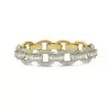 20ctw Round and Baguette Cut Link Bracelet