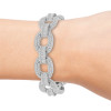 20ctw Round and Baguette Cut Link Bracelet