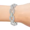 20ctw Round and Baguette Cut Link Bracelet