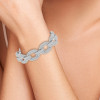 20ctw Round and Baguette Cut Link Bracelet