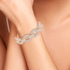 20ctw Round and Baguette Cut Link Bracelet