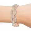 20ctw Round and Baguette Cut Link Bracelet