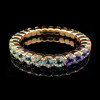 39ctw Round Cut Multicolor Sapphire Rainbow Bracelet