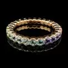 39ctw Round Cut Multicolor Sapphire Rainbow Bracelet