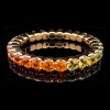 39ctw Round Cut Multicolor Sapphire Rainbow Bracelet