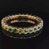 39ctw Round Cut Multicolor Sapphire Rainbow Bracelet