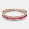 12ctw Baguette Cut Multicolor Sapphire Stackable Bracelet