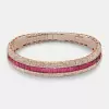 12ctw Baguette Cut Multicolor Sapphire Stackable Bracelet
