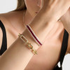 12ctw Baguette Cut Multicolor Sapphire Stackable Bracelet