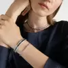 12ctw Baguette Cut Multicolor Sapphire Stackable Bracelet