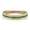 12ctw Baguette Cut Multicolor Sapphire Stackable Bracelet