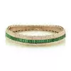 12ctw Baguette Cut Multicolor Sapphire Stackable Bracelet