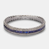12ctw Baguette Cut Multicolor Sapphire Stackable Bracelet
