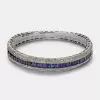 12ctw Baguette Cut Multicolor Sapphire Stackable Bracelet