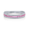 12ctw Baguette Cut Multicolor Sapphire Stackable Bracelet