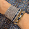 12ctw Baguette Cut Multicolor Sapphire Stackable Bracelet
