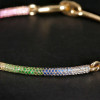 3.5ctw Multicolor Sapphire Paved Rainbow Bracelet