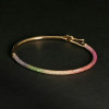 3.5ctw Multicolor Sapphire Paved Rainbow Bracelet