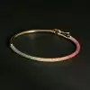 3.5ctw Multicolor Sapphire Paved Rainbow Bracelet