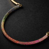 3.5ctw Multicolor Sapphire Paved Rainbow Bracelet