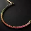 3.5ctw Multicolor Sapphire Paved Rainbow Bracelet