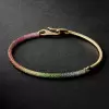 3.5ctw Multicolor Sapphire Paved Rainbow Bracelet