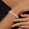 5ctw Baguette Cut White Sapphire Cuban Link Bracelet