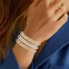 5ctw Baguette Cut White Sapphire Cuban Link Bracelet