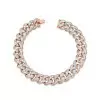 5ctw Baguette Cut White Sapphire Cuban Link Bracelet