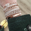 5ctw Baguette Cut White Sapphire Cuban Link Bracelet