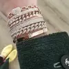 5ctw Baguette Cut White Sapphire Cuban Link Bracelet