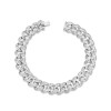 5ctw Baguette Cut White Sapphire Cuban Link Bracelet