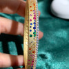 Flush Set Multicolor Sapphire Two Tone Rainbow Starry Bangle