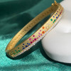 Flush Set Multicolor Sapphire Two Tone Rainbow Starry Bangle