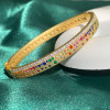 Flush Set Multicolor Sapphire Two Tone Rainbow Starry Bangle