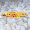 Flush Set Multicolor Sapphire Two Tone Rainbow Starry Bangle